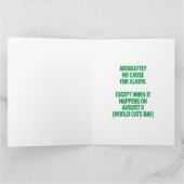 Carte Drôle scientifique de chat fou qui pillent la domi (Intérieur)