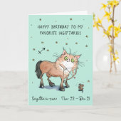 Carte drôle Scorpion Zodiaque Chat Signe astrologi (Fleur jaune)