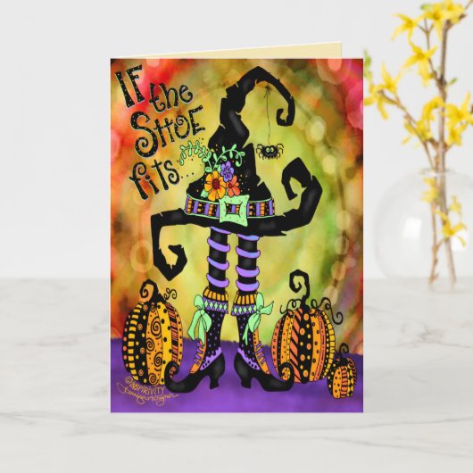 Carte Drôle Si La Chaussure Convient À L'Inspiribilité D (Fleur jaune)