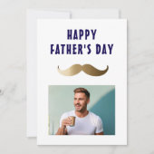 Carte Drôle simple Moustache Happy Fête des pères Photo (Devant)