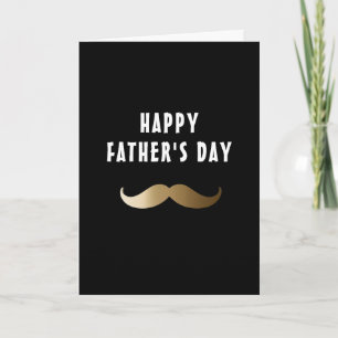 Carte Drôle Simple Moustache Joyeuse Fête des Pères
