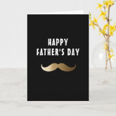 Carte Drôle Simple Moustache Joyeuse Fête des Pères (Fleur jaune)