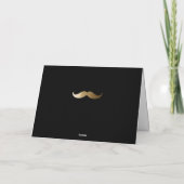 Carte Drôle Simple Moustache Joyeuse Fête des Pères (Dos)