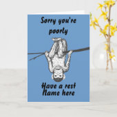 Carte Drôle singe traînant dehors Obtenir la personnalis (Fleur jaune)