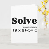 Carte Drôle Six Sept 67 Mème Pemdas École Prof de Maths (Fleur jaune)