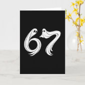 Carte Drôle Six Sept 6 7 Mème 67 Design Fantôme Hallowee (Fleur jaune)