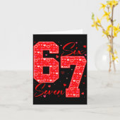 Carte Drôle Six Sept 6 7 Mème Cœurs Cud Saint Valentin (Fleur jaune)