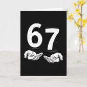 Carte Drôle Six Sept 6 7 Mème Génération Alpha Argot 6 7 (Fleur jaune)