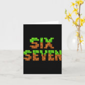 Carte Drôle Six Sept 6 7 Mème Génération Alpha Argot Jeu (Fleur jaune)