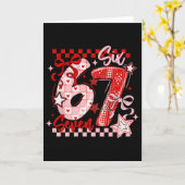 Carte Drôle Six Sept 6 7 Meme Saint Valentin Fille  (Fleur jaune)