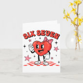 Carte Drôle Six Sept Cœur Mignon 67 Mème Saint Valentin  (Fleur jaune)