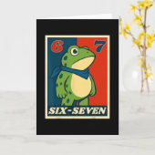 Carte Drôle Six Sept Grenouille 6 7 Mème Génération Alph (Fleur jaune)