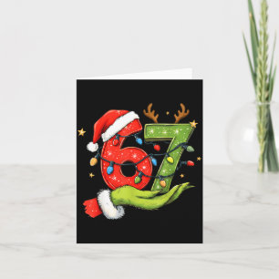 Carte Drôle Six Seven 67 Mème Santa Noël Brainrot P
