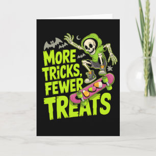 Carte Drôle Skateboard Halloween Skeleton Ghost S Éffray