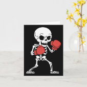 Carte Drôle Skeleton Boxe Halloween Éffrayant Boxe (Fleur jaune)