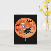 Carte Drôle Skeleton Dancing Ballet Amateurs Éffrayant H (Fleur jaune)