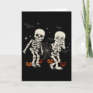 Carte Drôle Skeleton Kids Griddy dance Halloween Trick O