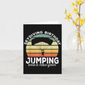 Carte Drôle Skydiver Retro Designs Skydiving Birthday Pa (Fleur jaune)