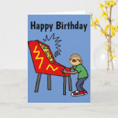 Carte Drôle Sloth Jouer du dessin de pinball (Fleur jaune)