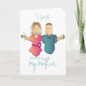 Carte Drôle Snarky Cartoon Mère du Fils Anniversaire (Devant)