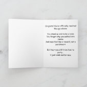 Carte Drôle Splash Anniversaire Goofy Humour Amusant ! (Intérieur)