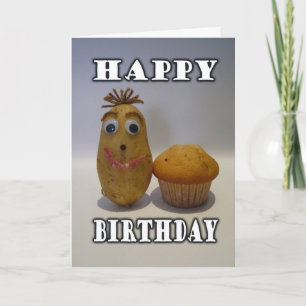 Carte Drôle "Spud" Muffin - Joyeux Anniversaire pour mec