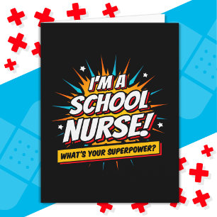 Carte Drôle Superpower School Infirmière Appréciation