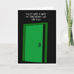 Carte drôle sur la colline voeu d'anniversaire