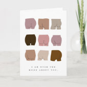 Carte Drôle sur la lune Butts Greeting Card (Devant)