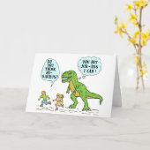 Carte Drôle T Rex Dinosaur Jurassic Pun Citation Humoris (Fleur jaune)