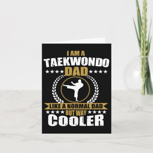 Carte Drôle Tae Kwon Do Fighter Papa Taekwondo For Men K (Devant)