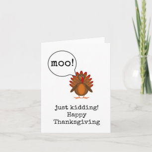 Carte Drôle Thanksgiving Card, Sarcastique, Humour