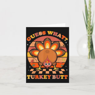 Carte Drôle Thanksgiving Devine Ce Que Turquie Butt Homm