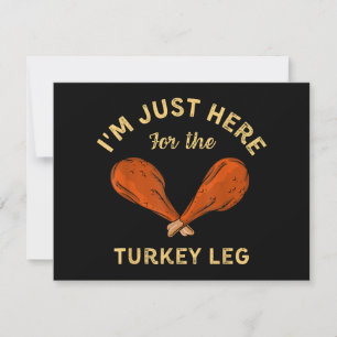 Carte Drôle Thanksgiving Food Je suis juste ici pour le 