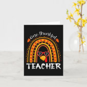 Carte Drôle Thanksgiving Rainbow Leopard Fall One Thankf (Fleur jaune)