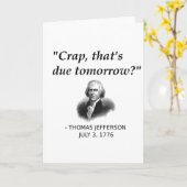 Carte Drôle Thomas Jefferson Histoire Usa Enseignant Élè (Fleur jaune)