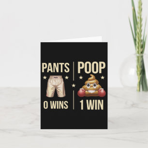 Carte Drôle Toilette Humour Poop Pantalon de mème Pantal