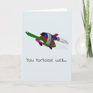 carte drôle tortue volante.