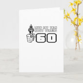 Carte Drôle, "tournant 60" conception d'anniversaire (Fleur jaune)