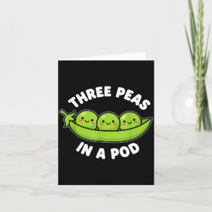 Carte Drôle Trois Pois Dans Un D Mignon Kawaii