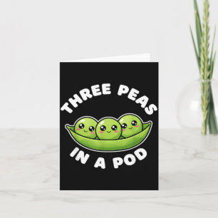 Carte Drôle Trois Pois Dans Un D Mignon Kawaii