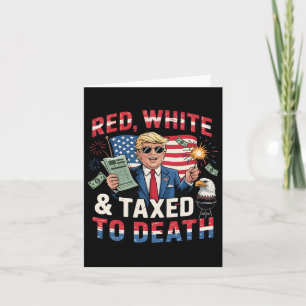 Carte Drôle Trump Chemise Rouge Blanc Et Imposé À La Fou