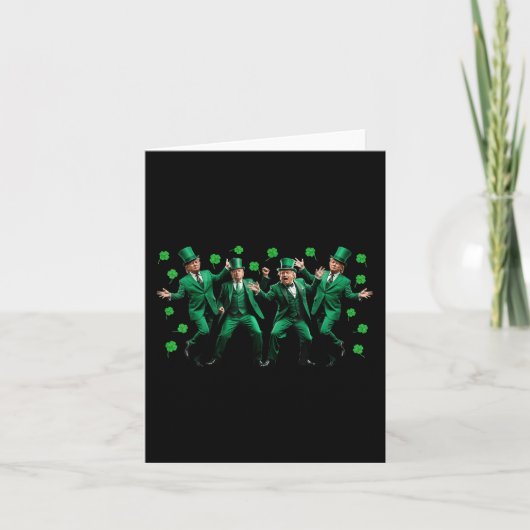 Carte Drôle Trump Dance Saint Patricks Day Pyjamas Ymca (Devant)