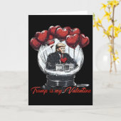 Carte Drôle Trump Est Mon Valentin Pulls Ugly Trump Va (Fleur jaune)