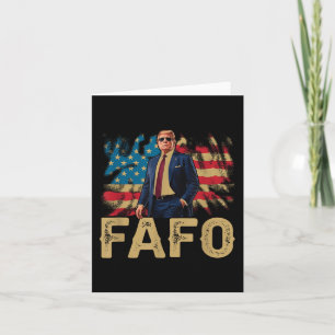 Carte Drôle Trump Fafo, Y2k Fafo Trump American Flag Vin