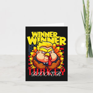 Carte Drôle Trump Gagnant Gagnant Dîner de dinde Thanksg