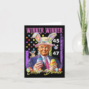 Carte Drôle Trump Gagnante de Pâques Dîner de Pâques Rab