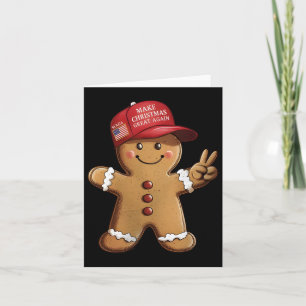 Carte Drôle Trump Gingerbread Homme Rendre Noël Super Un
