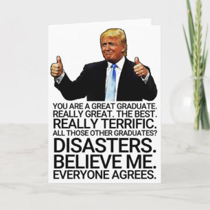 Carte Drôle Trump graduation