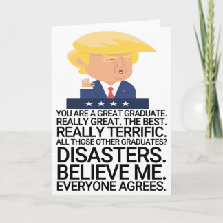 Carte Drôle Trump graduation